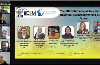 Dr. Muna Salameh Participates in the 11th International Talk on Green Business, Sustainability, and Climate Action