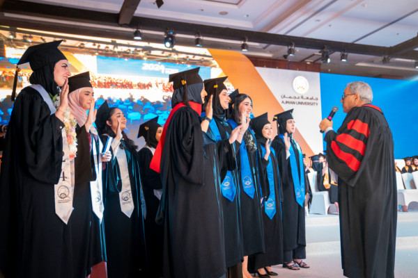 H.H. Sheikh Humaid Al Nuaimi Attends the Graduation Ceremony for Ajman University's ‘Class of 2024’