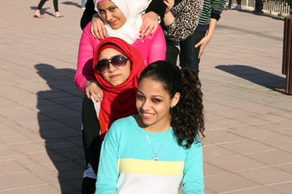 Students make the most of the beautiful weather in Al Ain