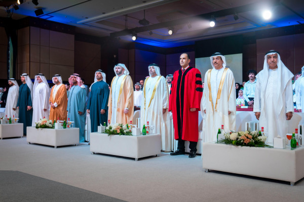 Al Nuaimi Attends Graduation of Ajman University Students