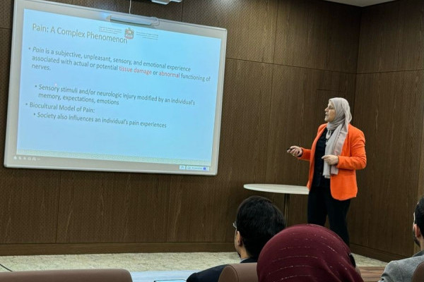 A group of MSc in Clinical Pharmacy students participated at the continuing professional development activity at Sheikh Khalifa Hospital-Fujairah