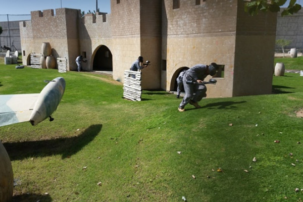 Ajman University Students Play with Colors at Paintball Park