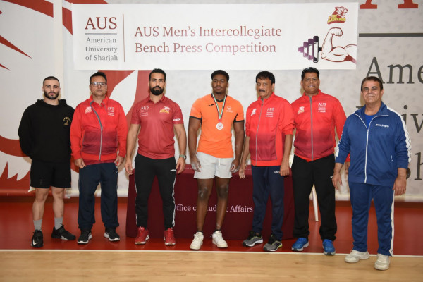 Ajman University Students Take Third Place in 6th AUS Men's Intercollegiate Bench Press Competition