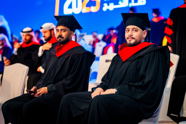 Al Nuaimi Attends Graduation of Ajman University Students