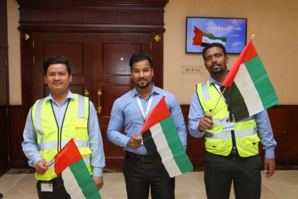 Ajman University Raises UAE Flag to Honor Nation
