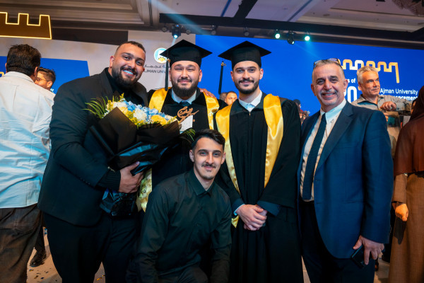 Al Nuaimi Attends Graduation of Ajman University Students