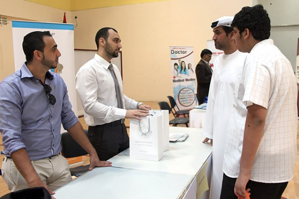 Ajman University participates at Dubai National School Exhibition