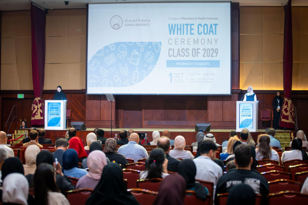 Parents Applauded as True Heroes at White Coat Ceremony for Pharmacy Students at Ajman University