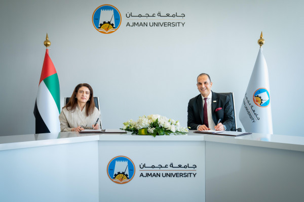 Ajman Crown Prince Witnesses Signing of Agreement between Al Rostamani Group, Ajman University