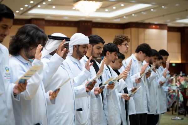 Parents Applauded as True Heroes at White Coat Ceremony for Pharmacy Students at Ajman University