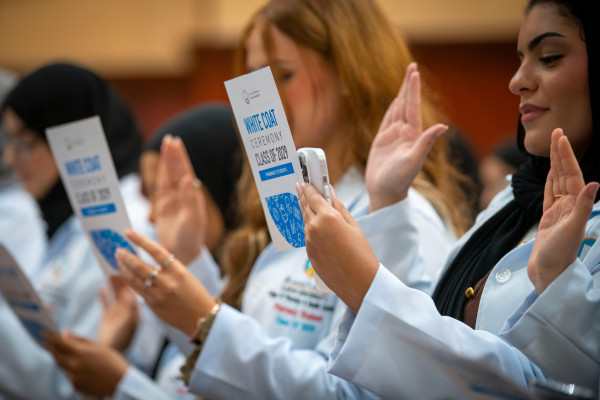 Parents Applauded as True Heroes at White Coat Ceremony for Pharmacy Students at Ajman University