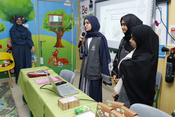 Ajman University's Office of Sustainability Organizes an Awareness Session and Workshop titled “Your Planet Needs You “at Al Maarifa International Private School