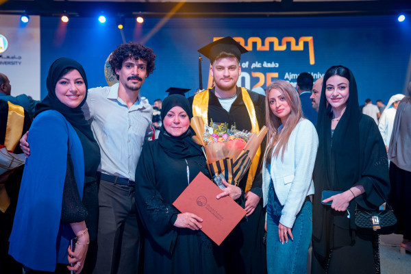 Al Nuaimi Attends Graduation of Ajman University Students