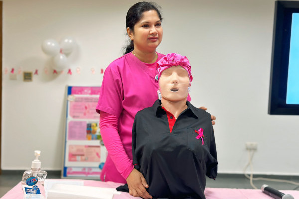 Hands-On Breast Self-Examination Workshop at the Female Hostel _6