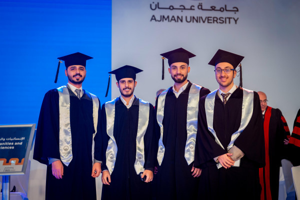 Al Nuaimi Attends Graduation of Ajman University Students