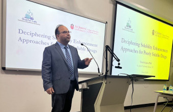 The College of Pharmacy and Health Sciences at Ajman University hosted Dr. Vivek Gupta