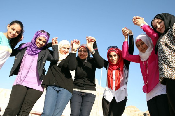 Students make the most of the beautiful weather in Al Ain