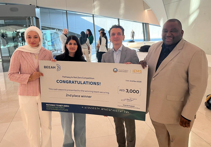 Ajman University Students Excel at Pathway to Net-Zero Competition by BEEAH