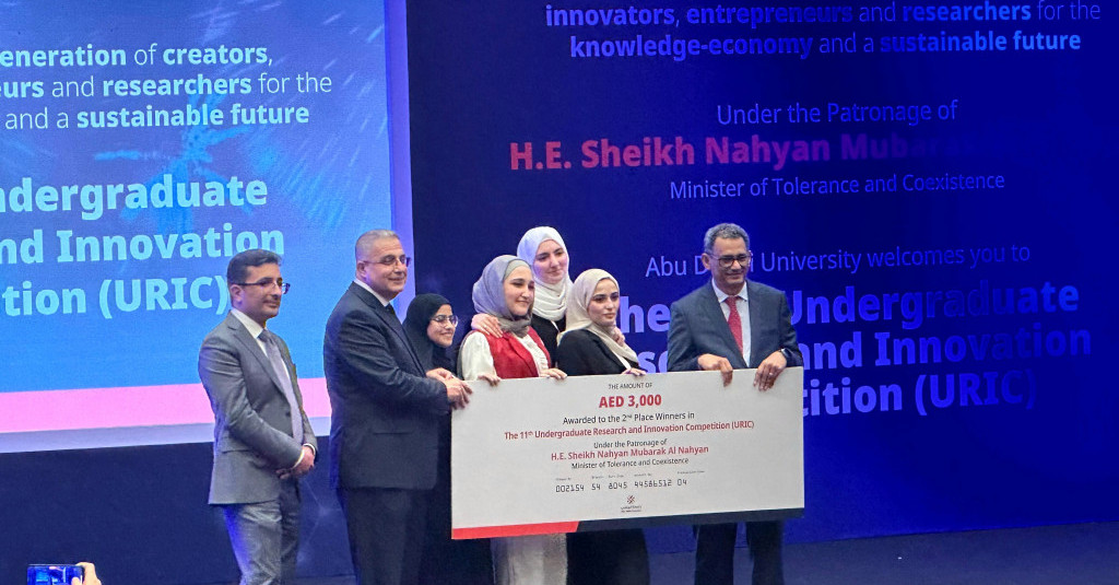 Ajman University Students Secure Second Place in the Undergraduate Research and Innovation Competition