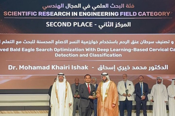 Ajman University Faculty Member Wins Prestigious Award for Excellence in Engineering Research